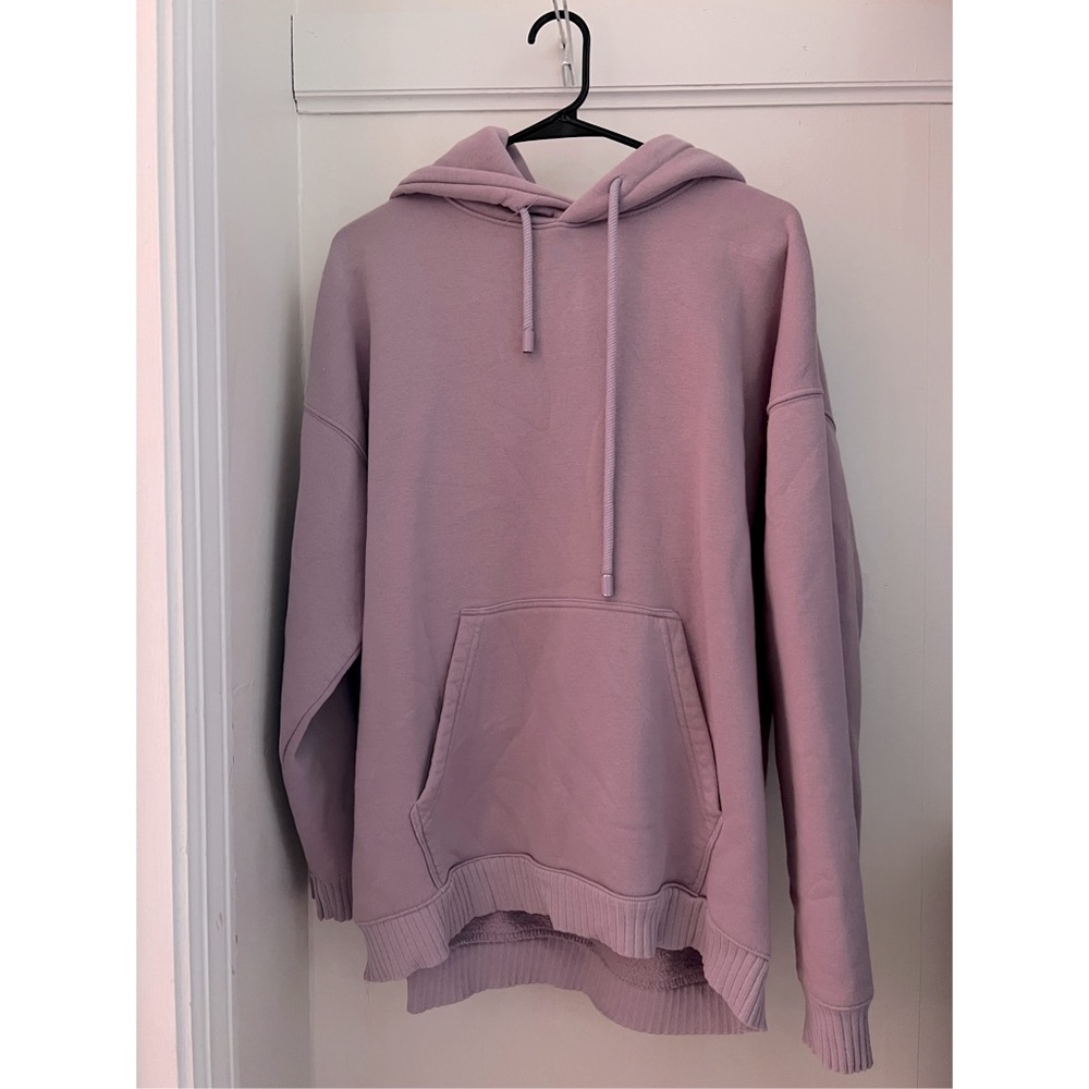 Oversized lavender Hoodie sweatshirt mauve